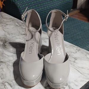 Calvin Klein Women's Beige Platform Shoes